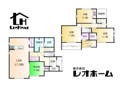 【1号棟】
◆土地/213.94平米◆建物/112.61平米
